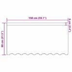 Spitzenvorhang mit Vorhängen Floral Weiss 80 x 150 cm Polyester – Bild 8