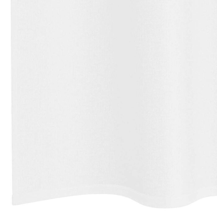 Voile-Vorhang mit Vorhängen 2 pcs Weiss 140 x 140 cm Polyester – Bild 6