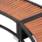 Whirlpool-Umrandung Schwarz Poly-Rattan – Bild 6