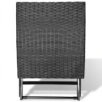 Klapphocker Poly Rattan Schwarz – Bild 3