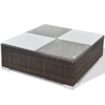 10-tlg. Garten-Lounge-Set mit Auflagen Poly Rattan – Bild 10