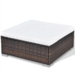 10-tlg. Garten-Lounge-Set mit Auflagen Poly Rattan – Bild 9