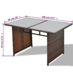 10-tlg. Garten-Lounge-Set mit Auflagen Poly Rattan – Bild 13