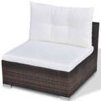 10-tlg. Garten-Lounge-Set mit Auflagen Poly Rattan – Bild 7
