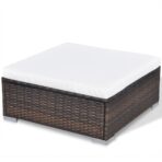 10-tlg. Garten-Lounge-Set mit Auflagen Poly Rattan – Bild 8