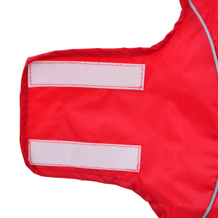 Hunde Regenmantel mit Reflexstreifen Polyester Rot XXS – Bild 10
