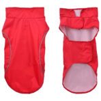 Hunde Regenmantel mit Reflexstreifen Polyester Rot XXS – Bild 3