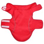 Hunde Regenmantel mit Reflexstreifen Polyester Rot XXS – Bild 4