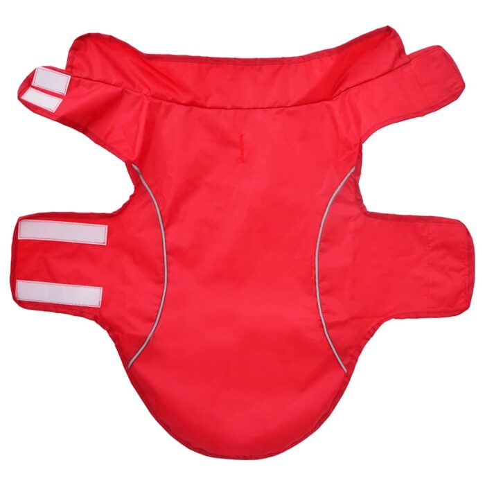 Hunde Regenmantel mit Reflexstreifen Polyester Rot XXS – Bild 4