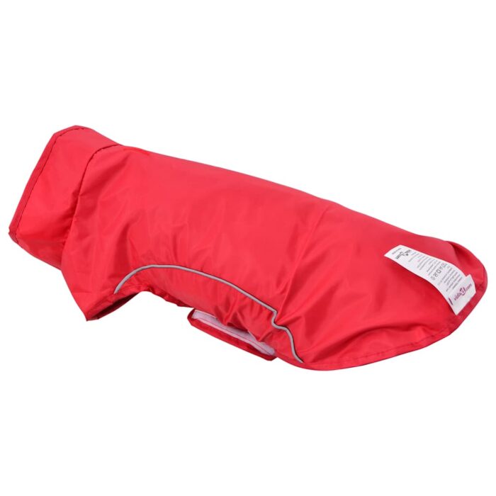 Hunde Regenmantel mit Reflexstreifen Polyester Rot XXS – Bild 8