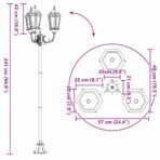 Garten-Licht Vintage gebürstetes Grün 57 x 49 x 241 cm – Bild 9
