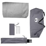 Zelt mit Dach mit Speicher Grau und Schwarz 236 x 108 x 120 cm – Bild 10