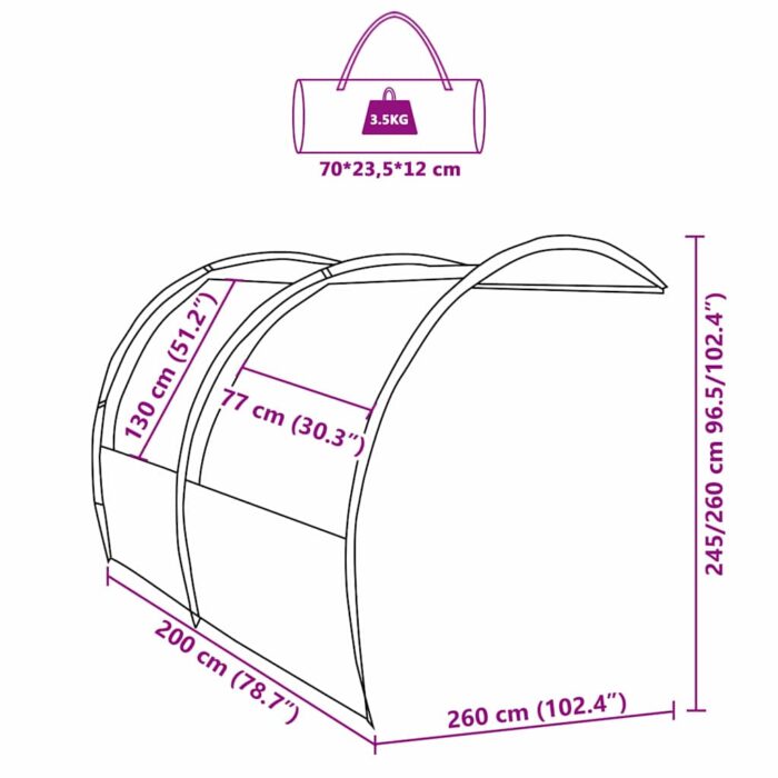 Wasserfester Tarp Bogen mit Dach – Bild 12