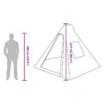 Tipi Zelt mit Dach mit Speicher Grün 383 x 338 x 217 cm Taft – Bild 13