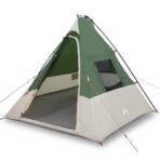 Tipi Zelt mit Dach mit Speicher Grün 383 x 338 x 217 cm Taft – Bild 3