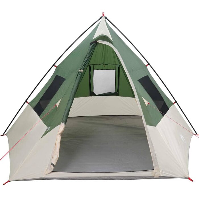 Tipi Zelt mit Dach mit Speicher Grün 383 x 338 x 217 cm Taft – Bild 5