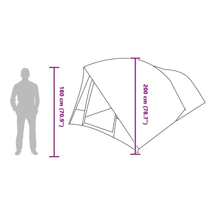 Tunnelzelt mit Dach mit Speicher Grün 500 x 348 x 200 cm Taft – Bild 12