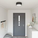 Deckenlampe mit Strahlern Schwarz 30 x 30 x 13,5 cm Stoff