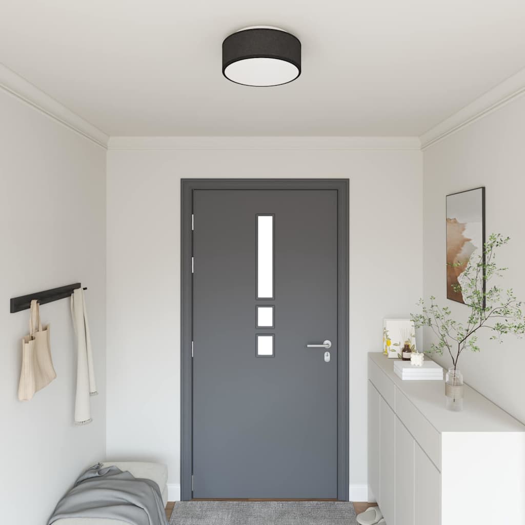 42001202_1.jpg Deckenlampe mit Strahlern Schwarz 30 x 30 x 13,5 cm Stoff – Bild 1