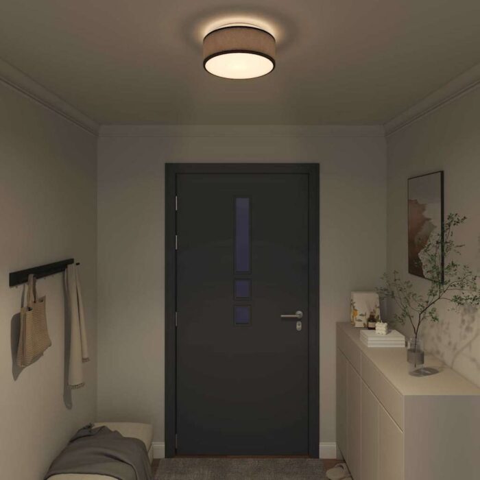 Deckenlampe mit Strahlern Schwarz 30 x 30 x 13,5 cm Stoff – Bild 3