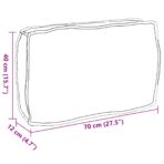 Kissen Anthrazit 70 x 40 x 12 cm Oxford-Stoff – Bild 6