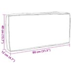 Kissen Anthrazit 80 x 40 x 12 cm Oxford-Stoff – Bild 6