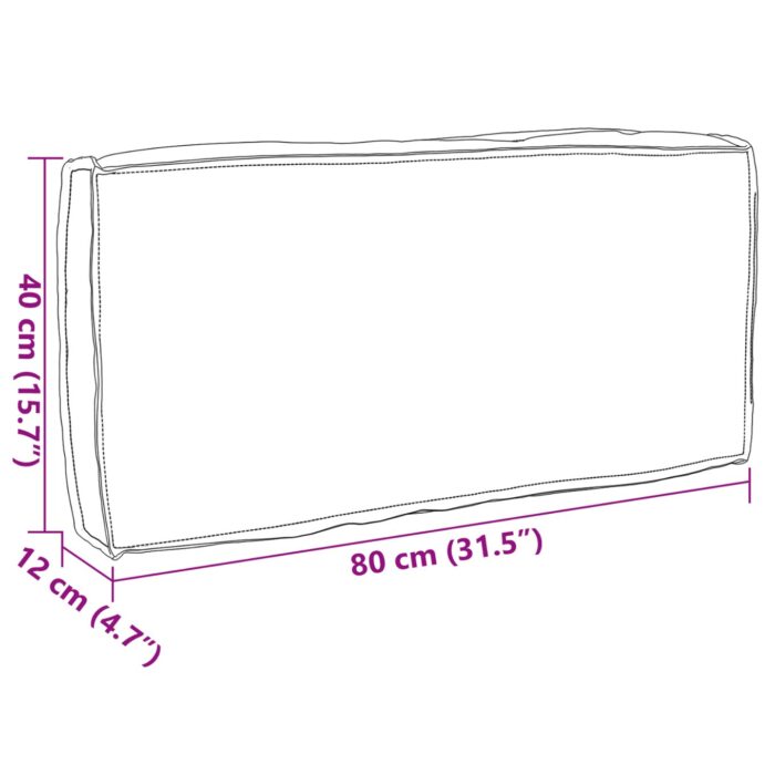 Kissen Anthrazit 80 x 40 x 12 cm Oxford-Stoff – Bild 6