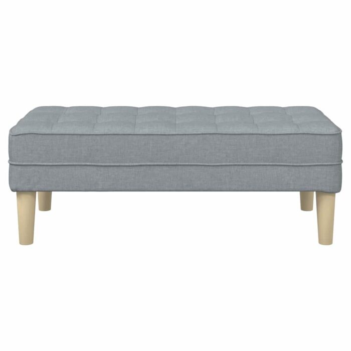 Bank mit Kissen Hellgrau 113 x 57 x 39 cm Stoff – Bild 4