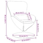 Eiersessel Hellgrau 63 x 73 x 90 cm Stoff – Bild 10