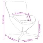 Eiersessel Hellgrau 63 x 73 x 90 cm Stoff – Bild 11