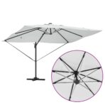 Sonnenschirm Sand 352 x 251 x 265 cm Polyester und Aluminium – Bild 12