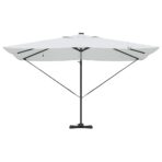 Sonnenschirm Sand 352 x 251 x 265 cm Polyester und Aluminium – Bild 6