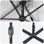 Garten-Sonnenschirm Sand 370 x 197 x 239 cm – Bild 9