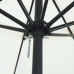 Garten-Sonnenschirm Sand 395 x 395 x 245 cm Polyester und Stahl – Bild 4