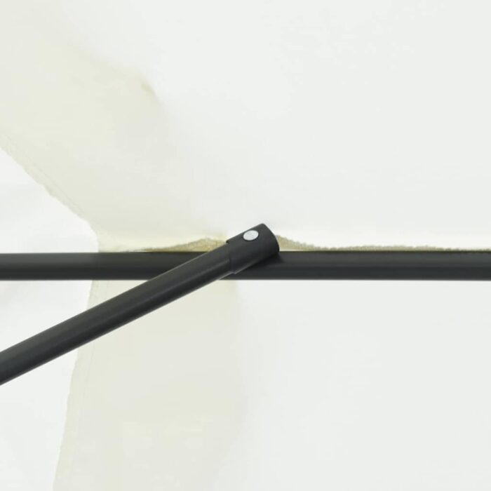 Garten-Sonnenschirm Sand 395 x 395 x 245 cm Polyester und Stahl – Bild 6