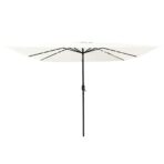 Garten-Sonnenschirm Sand 295 x 295 x 245 cm Polyester und Stahl – Bild 3