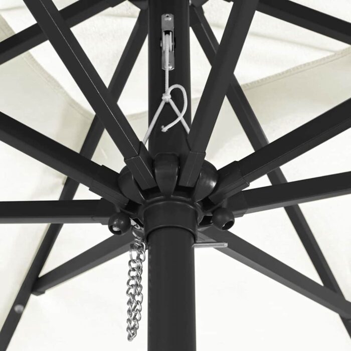 Garten-Sonnenschirm Sand 295 x 295 x 245 cm Polyester und Stahl – Bild 5