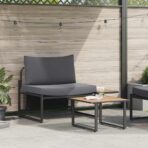 Gartensofa-set 2 pcs Anthrazit Stahl