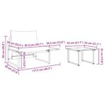 Gartensofa-set 2 pcs Anthrazit Stahl – Bild 11