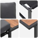 Gartensofa-set 2 pcs Anthrazit Stahl – Bild 9