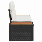 Gartensofa Schwarz 184 x 62 x 85cm Poly-Rattan – Bild 6