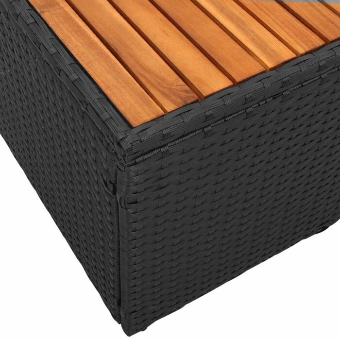 Gartensofa Schwarz 184 x 62 x 85cm Poly-Rattan – Bild 7