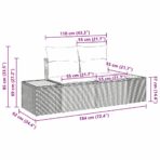 Gartensofa Schwarz 184 x 62 x 85cm Poly-Rattan – Bild 8