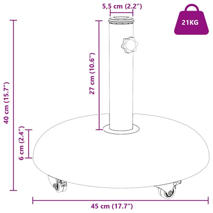 Sonnenschirmständer Mehrfarbig Ø 45 x 33 cm Beton – Bild 12