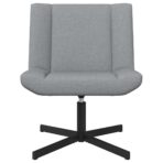 Drehstuhl Hellgrau 63 x 75 x 76 cm Stoff – Bild 4