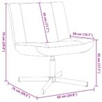 Drehstuhl Hellgrau 63 x 75 x 76 cm Schafsleder – Bild 11