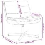 Drehstuhl Schwarz 63 x 75 x 76 cm PU – Bild 11