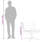 Drehstuhl Schwarz 63 x 75 x 76 cm PU – Bild 12