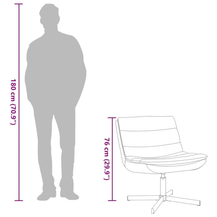 Drehstuhl Schwarz 63 x 75 x 76 cm PU – Bild 12