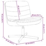 Drehstuhl Hellgrau 63 x 75 x 76 cm Stoff – Bild 11